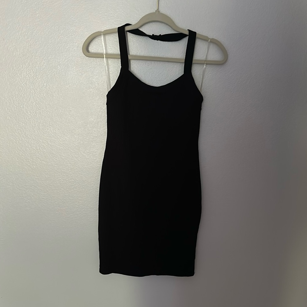 Black Ribbed Dress